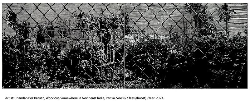 A glimpse of Chandan Bez Baruahs solo exhibition